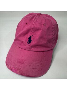 Polo Ralph Lauren Pony Pink Navy Adjustable Strapback Cap One Size Hat